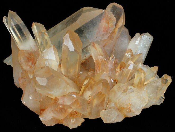 Tangerine Quartz Crystal Cluster - Madagascar #58833